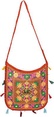 

WhiteAsh Women Casual Red Cotton Shoulder Bag