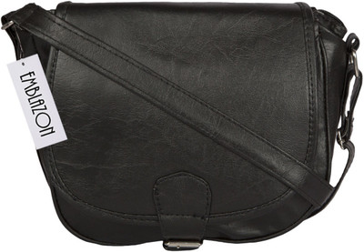 

Emblazon Collection Women Casual Black PU Sling Bag