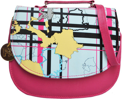 

Fashion Knockout Girls Casual Pink PU Sling Bag