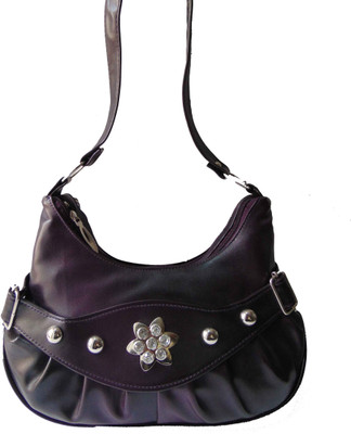 ALIVE Girls Casual Black Leatherette Sling Bag