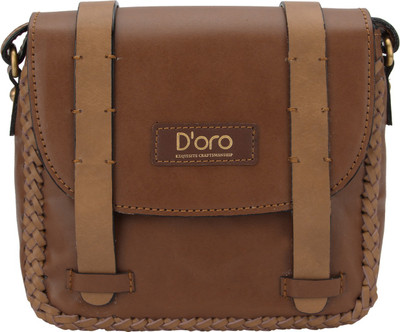 

D'oro Women Casual Tan Satin Sling Bag