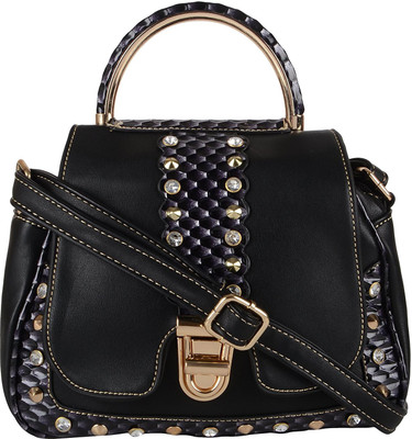 

lavu&me Women Casual Black Acrylic Sling Bag
