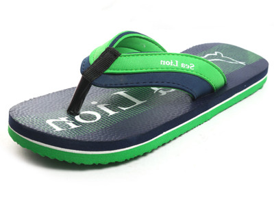 

Sea Lion Flip Flops, Black::green