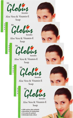 

Globus Aloe Vera Vitamine-E & Milk Cream Soap(375 g, Pack of 5)