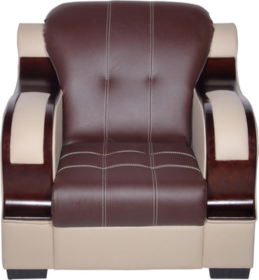 

Furniture Mind Bella Leatherette 1 Seater Sofa(Finish Color - Beige Brown)