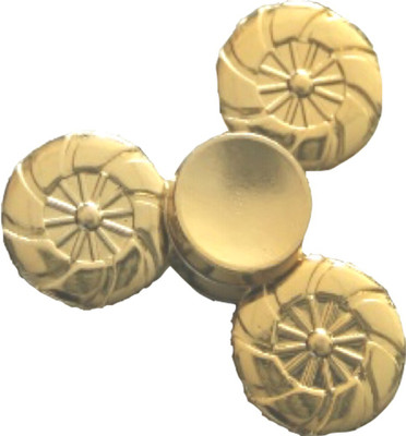 

Saffire Gold Casted Metal Fidget Spinner with Triple Gearing, Long Spin Time(Gold)