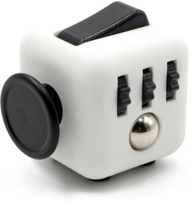 

VibeX ™ Maxboost Fidget Cube 6 Sides Stress Releaser Ball(White)