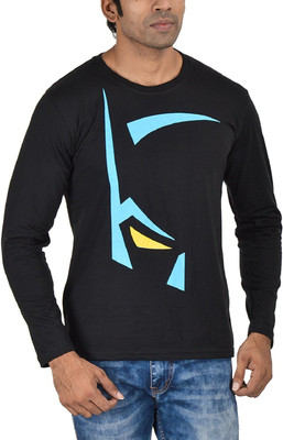 steadman Printed Men Round or Crew Black T-Shirt