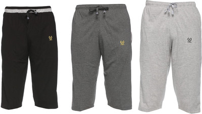 VIMAL JONNEY Solid Men Three Fourths