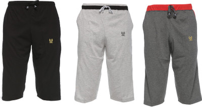 VIMAL JONNEY Solid Men Three Fourths