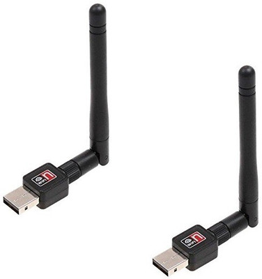 

ReTrack SET OF 2PC 600Mbps 802.IIN Wireless WiFi Dongle With Antenna USB Adapter(Black)