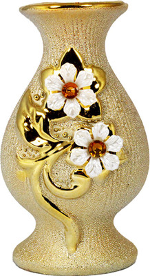 

Stealodeal Gold Unique Style Flower Pot Pottery Vase(5 inch, Gold)