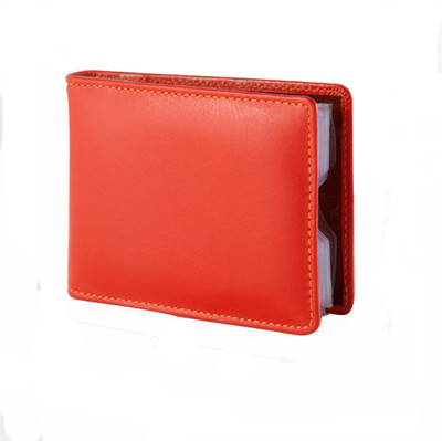 

Dudu Women Casual Orange Genuine Leather Card Holder(10 Card Slots), Red