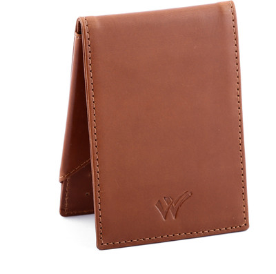 

Wallet Villa Men Brown Genuine Leather Money Clip(4 Card Slots)
