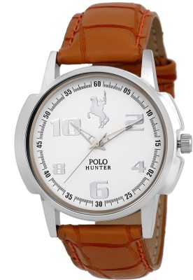 POLO HUNTER Ph-31 Classic Silver Brown Elegant Watch  - For Men   Watches  (Polo Hunter)