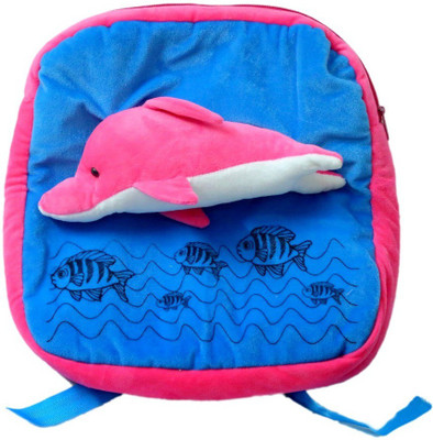 

PRACHI TOYS Dolphin Fish Kids School Bag-Blue - 14 inch(Multicolor)