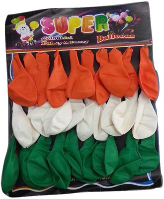 

Super Solid INDEPENDENCEDAYTHEME Balloon(Orange, White, Green, Pack of 30)