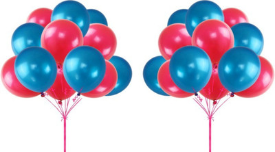 

PartyballoonsHK Solid Metallic Red & Blue Color Birthday Party Balloon(Red, Blue, Pack of 100)