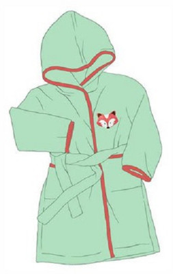 

Bombay Dyeing Light Green Small Bath Robe(One 4-6 Years Baby Bathrobe, For: Baby Boys & Baby Girls, Light Green
