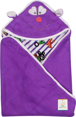 

Ole Baby Cartoon  Swadding Baby Blanket(Microfiber, Purple