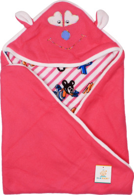 Ole Baby Cartoon  Swadding Baby Blanket(Microfiber, Dark Pink