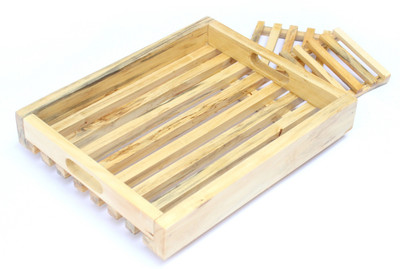 

IVEI Wooden Tealight Holder Set(Beige, Pack of 1)