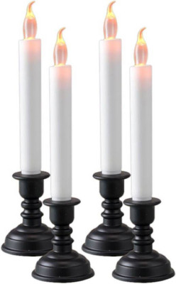 

Sayee Party electric candle with stand (4 pcs) white Candle(White, Black, Pack of 4), Black;white