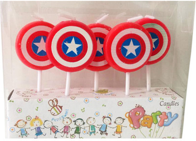 

Funcart Captain America Candle(Multicolor, Pack of 5)