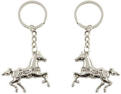 Madhuraj Combo Set of Horse High Quality Metal Key Chain(Silver)