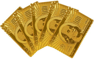 

SCORIA 24 K Gold Plated Poker Playing Cards (Golden)(Gold)