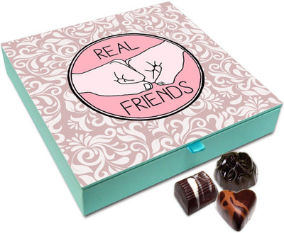

Chocholik Friendship Gift - Real Friends Stay Forever Chocolate Box For Friends - 9 Pc Truffles(108 g)