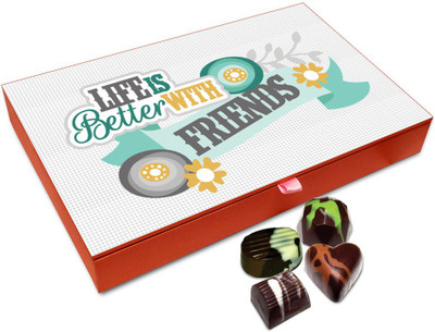 

Chocholik Friendship Gift - Life Is Better With Awesome Friends Chocolate Box - 12 Pc Truffles(144 g)