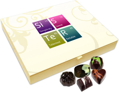 

Chocholik Raksha-bandhan Gift Box - Simple And Sweet Sister Chocolate Box For Brother / Sister - 12pc Truffles(144 g)