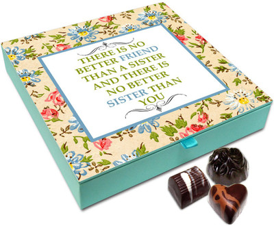 

Chocholik Friendship Gift - No Better Friend Than Sister Chocolate Box For Friends - 9 Pc Truffles(108 g)