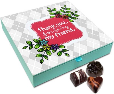 

Chocholik Friendship Gift Box - Thank You For Being My Friend Chocolate Box - 9pc Truffles(108 g)