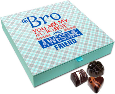 

Chocholik Rakhi Gift Box - Bro You Are MY All Time Favorite Chocolate Box For Brother / Sister - 9pc Truffles(108 g)