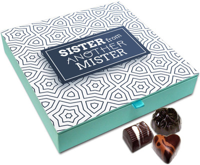 

Chocholik Rakhi Gift Box - Sis From Another Mister Chocolate Box For Brother / Sister - 9pc Truffles(108 g)