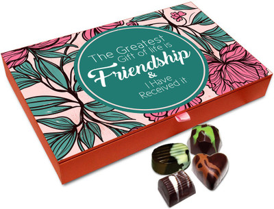 

Chocholik Friendship Gift - Friendship The greatest Gift Of Life Chocolate Box - 12 Pc Truffles(144 g)
