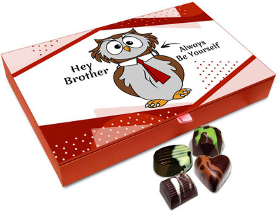 Chocholik Rakhi Gift Box - Hey Bro Always We Yourself Chocolate Box For Brother / Sister - 12pc Truffles(144 g)
