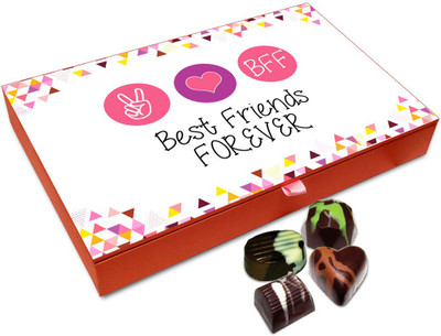 

Chocholik Friendship Gift - We Are Crazy Best Friends Chocolate Box - 12 Pc Truffles(144 g)