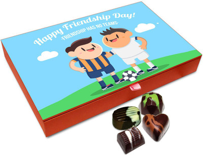 

Chocholik Friendship Gift - Friendship Has No Team Chocolate Box - 12 Pc Truffles(144 g)