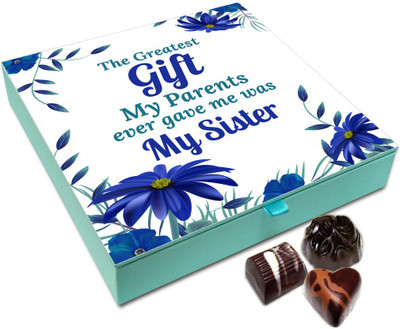 

Chocholik Rakhi Gift Box - Sis Is My Greatest Gift Chocolate Box For Brother / Sister - 9pc Truffles(108 g)