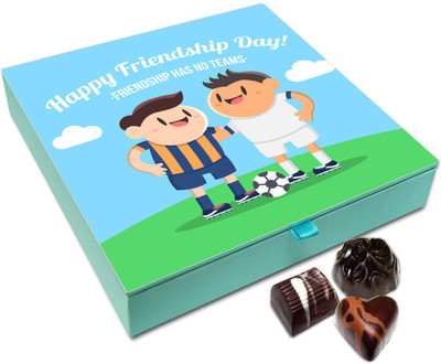 

Chocholik Friendship Gift - Friendship Has No Team Chocolate Box For Friends - 9 Pc Truffles(108 g)