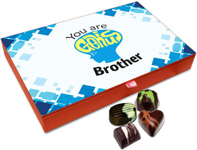 

Chocholik Rakshabandan Gift Box - My Genius Talented Brother Chocolate Box For Brother / Sister - 12pc Truffles(144 g)