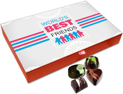 

Chocholik Friendship Gift - World's Best Friend Chocolate Box - 12 Pc Truffles(144 g)