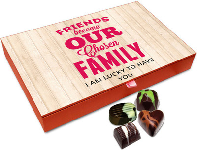

Chocholik Friendship Gift - Friends Are Chosen Family Chocolate Box - 12 Pc Truffles(144 g)