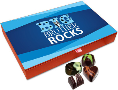 

Chocholik Rakhi Gift Box - Big Bro You Rock Chocolate Box For Brother / Sister - 12pc Truffles(144 g)