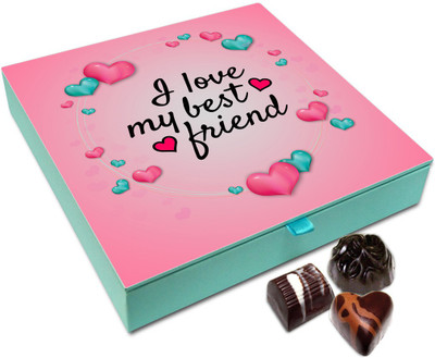 

Chocholik Friendship Gift - I Love MY Best Friends Chocolate Box For Friends - 9 Pc Truffles(108 g)