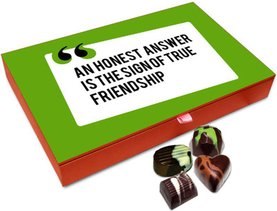 

Chocholik Friendship Gift - Friendship Involves Honest Answers Chocolate Box - 12 Pc Truffles(144 g)
