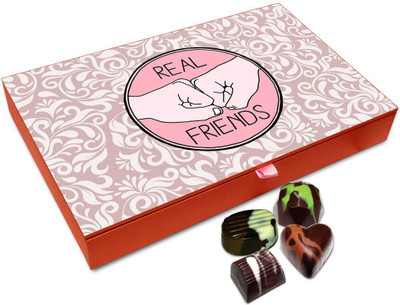 

Chocholik Friendship Gift - Real Friends Stay Forever Chocolate Box - 12 Pc Truffles(144 g)